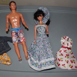 Vintage Barbie and Ken Dolls